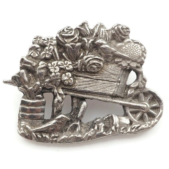 Birds and Blooms Vintage Pins (set of 3) - Picture 5 of 5